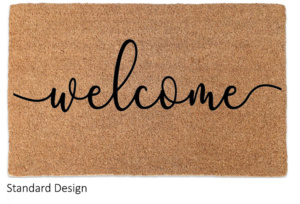 Classic Welcome with Personalised Text Coir Mat